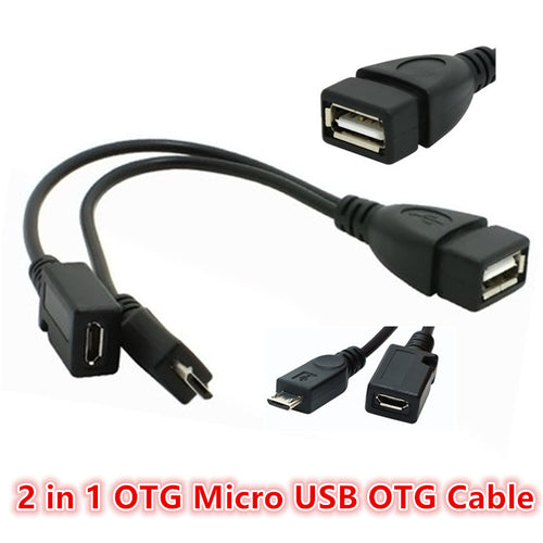 2 in 1 OTG Adapters micro usb male female to USB female cable OTG adapter for Andriod Phone