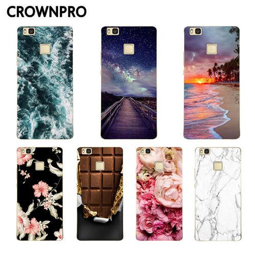 CROWNPRO Huawei P9 Lite Case Silicone Huawei P9 Lite Protective Phone Cases Soft Huawei P9lite 2016 Back Cover Painting TPU 5.2