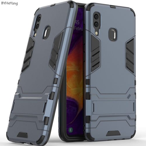 sFor Samsung Galaxy A20 Case Shockproof Armor Rubber Silicone Hard PC Phone Case On For Samsung A20 (2019) a 20 Full Protective